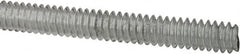 Value Collection - #10-24 UNC (Coarse), 6' Long, Low Carbon Steel Threaded Rod - Zinc-Plated Finish, Right Hand Thread - Exact Tooling