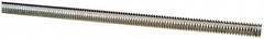 Made in USA - 1/4-20 UNC (Coarse), 6' Long, Low Carbon Steel Threaded Rod - Zinc-Plated Finish, Right Hand Thread - Exact Tooling