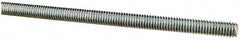 Made in USA - 5/16-18 UNC (Coarse), 6' Long, Low Carbon Steel Threaded Rod - Zinc-Plated Finish, Right Hand Thread - Exact Tooling