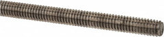 Made in USA - 5/8-11 UNC (Coarse), 6' Long, Low Carbon Steel Threaded Rod - Zinc-Plated Finish, Right Hand Thread - Exact Tooling