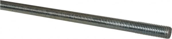 Made in USA - 3/4-10 UNC (Coarse), 6' Long, Low Carbon Steel Threaded Rod - Zinc-Plated Finish, Right Hand Thread - Exact Tooling