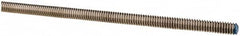 Made in USA - 1/4-20 UNC (Coarse), 6' Long, Stainless Steel Threaded Rod - Right Hand Thread - Exact Tooling
