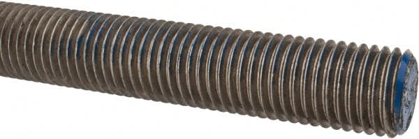 Made in USA - 1-8 UNC (Coarse), 6' Long, Stainless Steel Threaded Rod - Right Hand Thread - Exact Tooling
