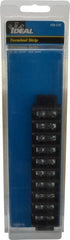 Ideal - 10 Poles, 600 Volt, 30 Amp, -40 to 266°F, Polyester Thermoplastic, Polyester Thermoplastic Multipole Terminal Block - Zinc Plated Steel, 22 to 10 AWG Compatibility, 0.81 Inch High - Exact Tooling