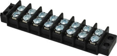 Ideal - 8 Poles, 300 Volt, 30 Amp, -40 to 266°F, Polyester Thermoplastic, Polyester Thermoplastic Multipole Terminal Block - Zinc Plated Steel, 22 to 14 AWG Compatibility, 0.41 Inch High - Exact Tooling