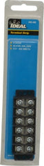 Ideal - 6 Poles, 300 Volt, 30 Amp, -40 to 266°F, Polyester Thermoplastic, Polyester Thermoplastic Multipole Terminal Block - Zinc Plated Steel, 22 to 12 AWG Compatibility, 0.56 Inch High - Exact Tooling