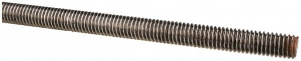 Value Collection - 3/8-16 UNC (Coarse), 6' Long, Alloy Steel Threaded Rod - Plain Finish, Right Hand Thread - Exact Tooling