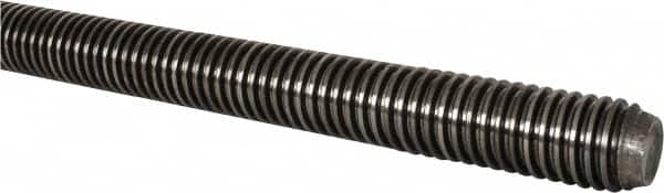 Value Collection - 1-1/2-6 UNC (Coarse), 6' Long, Alloy Steel Threaded Rod - Plain Finish, Right Hand Thread - Exact Tooling