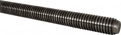 Value Collection - 1-1/2-6 UNC (Coarse), 6' Long, Alloy Steel Threaded Rod - Plain Finish, Right Hand Thread - Exact Tooling