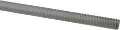 Made in USA - 1/4-28 UNF (Fine), 6' Long, Low Carbon Steel Threaded Rod - Zinc-Plated Finish, Right Hand Thread - Exact Tooling