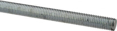 Made in USA - 5/16-24 UNF (Fine), 6' Long, Low Carbon Steel Threaded Rod - Zinc-Plated Finish, Right Hand Thread - Exact Tooling