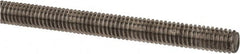 Made in USA - 1/2-20 UNF (Fine), 6' Long, Low Carbon Steel Threaded Rod - Zinc-Plated Finish, Right Hand Thread - Exact Tooling