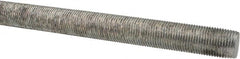 Made in USA - 5/8-18 UNF (Fine), 6' Long, Low Carbon Steel Threaded Rod - Zinc-Plated Finish, Right Hand Thread - Exact Tooling