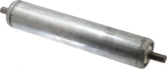 Made in USA - Replacement Conveyor Roller for 10 Inches Between Frame - 1.9 Inch Diameter, 7/16 Inch Axle, Galvanized Steel Finish, 16 Gage - Exact Tooling