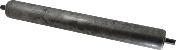 Made in USA - Replacement Conveyor Roller for 16 Inches Between Frame - 1.9 Inch Diameter, 7/16 Inch Axle, Galvanized Steel Finish, 14 Gage - Exact Tooling