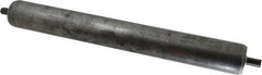 Made in USA - Replacement Conveyor Roller for 16 Inches Between Frame - 1.9 Inch Diameter, 7/16 Inch Axle, Galvanized Steel Finish, 14 Gage - Exact Tooling