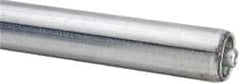 Made in USA - Replacement Conveyor Roller for 22 Inches Between Frame - 1.4 Inch Diameter, 1/4 Inch Axle, Galvanized Steel Finish, 18 Gage - Exact Tooling