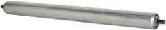 Made in USA - Replacement Conveyor Roller for 21-7/8 Inches Between Frame - 1.9 Inch Diameter, 7/16 Inch Axle, Galvanized Steel Finish, 14 Gage - Exact Tooling