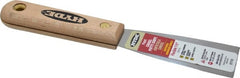 Hyde Tools - 1-1/2" Wide Steel Putty Knife - Flexible, Hardwood Handle, 7-3/4" OAL - Exact Tooling