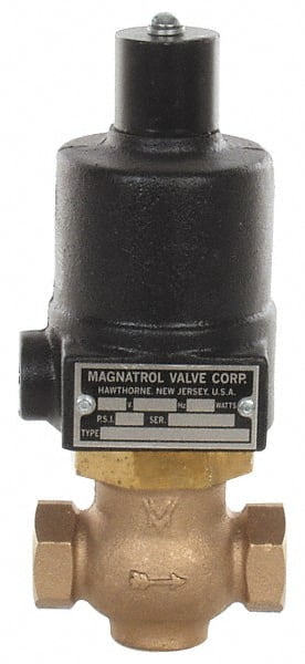 Magnatrol Valve - 1/2" Port, 2 Way, Bronze Solenoid Valve - Normally Open - Exact Tooling