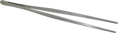 Value Collection - 10" OAL Stainless Steel Assembly Tweezers - Blunt, Serrated Points - Exact Tooling