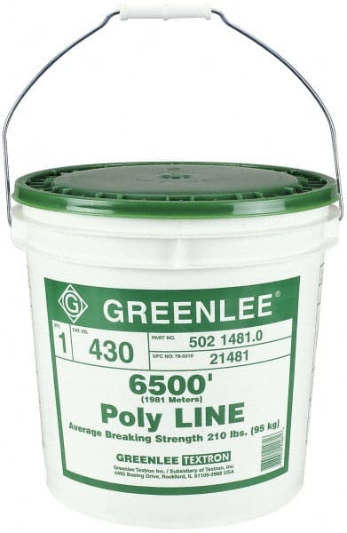 Greenlee - 6,500 Ft. Long, Polyline Rope - 210 Lb. Breaking Strength - Exact Tooling