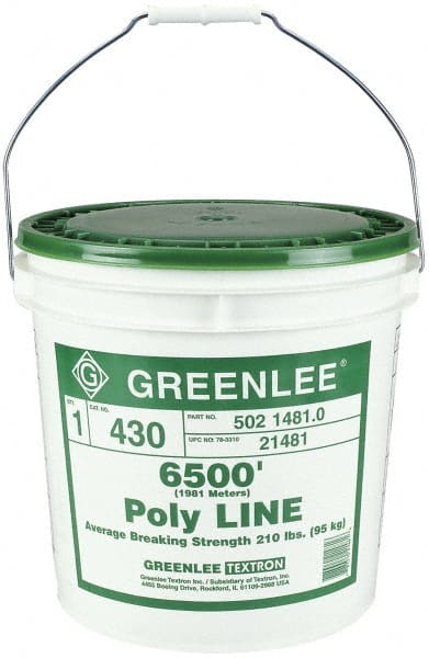 Greenlee - 5,200 Ft. Long, Polyline Rope - 240 Lb. Breaking Strength - Exact Tooling
