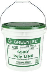 Greenlee - 6,500 Ft. Long, Polyline Rope - 210 Lb. Breaking Strength - Exact Tooling