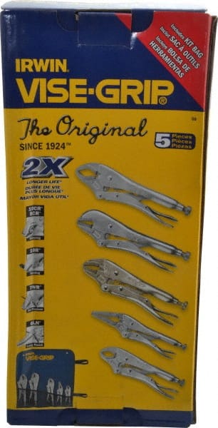 Irwin - 5 Piece Locking Plier Set - Comes in Kit Bag - Exact Tooling