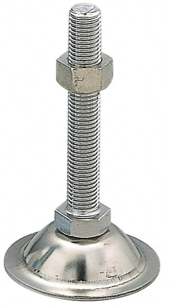 Sugatsune - Socket-Mount Leveling Pads & Mounts; Type: Studded ; Thread Size: M20 ; Base Diameter (Inch): 2-61/64 ; Load Capacity (Lb.): 1938.000 (Pounds); Load Capacity (kg): 880.00 ; Overall Length (Inch): 5-5/32 - Exact Tooling