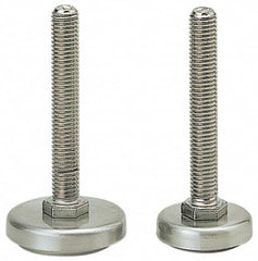 Sugatsune - Socket-Mount Leveling Pads & Mounts; Type: Studded ; Thread Size: M12 ; Base Diameter (Inch): 1-31/32 ; Load Capacity (Lb.): 748.000 (Pounds); Load Capacity (kg): 340.00 ; Overall Length (Inch): 3-13/16 - Exact Tooling