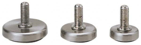 Sugatsune - Socket-Mount Leveling Pads & Mounts; Type: Studded ; Thread Size: M12 ; Base Diameter (Inch): 2-23/64 ; Load Capacity (Lb.): 881.000 (Pounds); Load Capacity (kg): 400.00 ; Overall Length (Inch): 2-1/32 - Exact Tooling