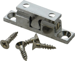 Sugatsune - 1.97" Long x 0.39" Wide x 0.63" High, Zinc Alloy Tension Catch - Chrome Plated, 2.9(6.4) N/Lb Pull Force, 3.1(6.8) N/Lb Push Force, 1-3/16" Long Strike, 23/64" Wide Strike - Exact Tooling