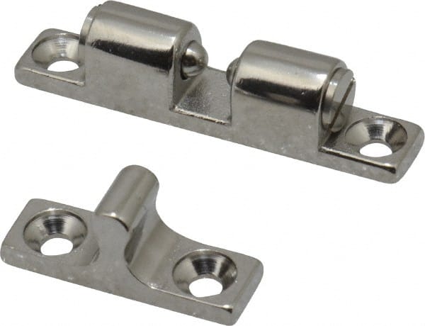 Sugatsune - 1.67" Long x 0.31" Wide x 0.54" High, Stainless Steel Tension Catch - Polished Stainless Steel Finish, 1.3(2.9) N/Lb Pull Force, 2.0(4.4) N/Lb Push Force, 7/16" Long Strike, 19/64" Wide Strike - Exact Tooling