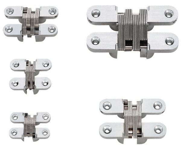 Sugatsune - 1-11/16" Long x 1-9/64" Wide 304/303 Zinc Alloy/Stainless Concealed Commercial Hinge - Exact Tooling