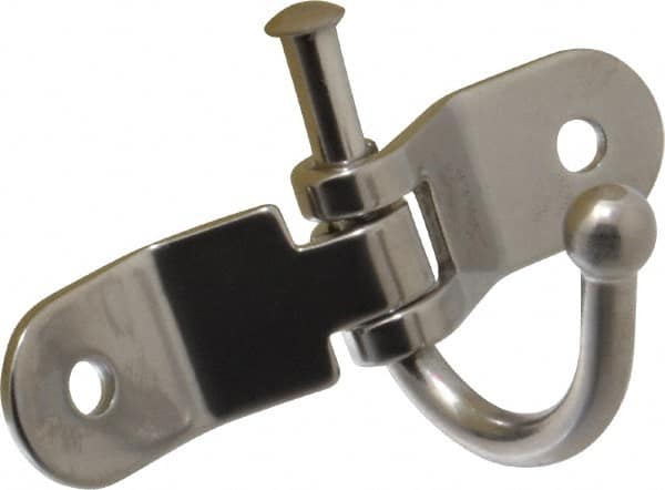 Sugatsune - 10.5 Lb Capacity, 1-41/64" Projection, Stainless Steel Utility Hook - 15/32" Thread Length, 1-41/64" OAL, 11/64" Wire Diam - Exact Tooling