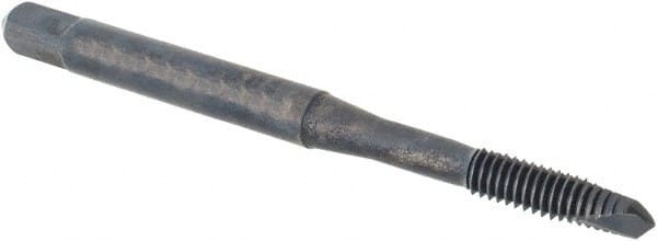 Regal Cutting Tools - #10-32 UNF, 2 Flute, Oxide Finish, Vanadium High Speed Steel Spiral Point Tap - Plug Chamfer, Right Hand Thread, 2-3/8" OAL, 1/2" Thread Length, 0.194" Shank Diam, 2B Class of Fit, Series Triple Crown - Exact Tooling