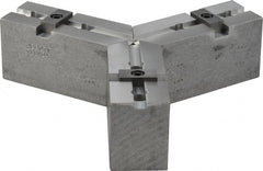 Abbott Workholding Products - Tongue & Groove Attachment, Square Soft Lathe Chuck Jaw - 3 Jaws, Aluminum, 1-3/4" Btw Mount Hole Ctrs, 4" Long x 1-1/2" Wide x 2" High, 5/16" Groove, 3/8" Fastener - Exact Tooling