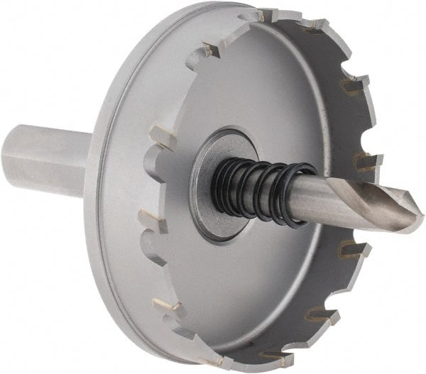 Hougen - 2-1/2" Diam, 1/8" Cutting Depth, Hole Saw - Carbide-Tipped Saw, Toothed Edge - Exact Tooling