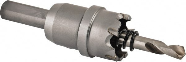 Hougen - 7/8" Diam, 1/8" Cutting Depth, Hole Saw - Carbide-Tipped Saw, Toothed Edge - Exact Tooling