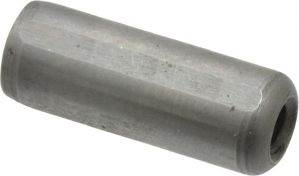 Gibraltar - 3/8" Diam x 1" Pin Length C-1215 Case Hardened Steel Pull Out Dowel Pin - 1 Beveled & 1 Threaded End - Exact Tooling
