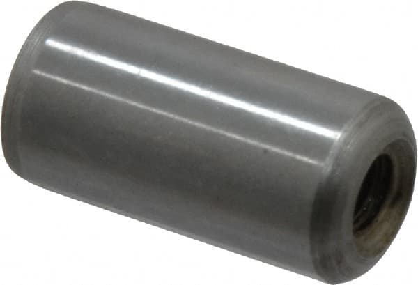 Gibraltar - 1/2" Diam x 1" Pin Length C-1215 Case Hardened Steel Pull Out Dowel Pin - 1 Beveled & 1 Threaded End - Exact Tooling