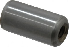 Gibraltar - 1/2" Diam x 1" Pin Length C-1215 Case Hardened Steel Pull Out Dowel Pin - 1 Beveled & 1 Threaded End - Exact Tooling