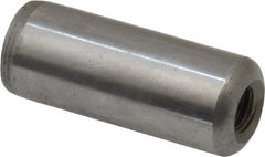 Gibraltar - 1/2" Diam x 1-1/4" Pin Length C-1215 Case Hardened Steel Pull Out Dowel Pin - 1 Beveled & 1 Threaded End - Exact Tooling