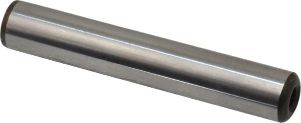 Gibraltar - 1/2" Diam x 3" Pin Length C-1215 Case Hardened Steel Pull Out Dowel Pin - 1 Beveled & 1 Threaded End - Exact Tooling