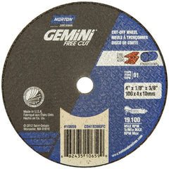 4″ × 1/8″ × 3/8″ Gemini Small Diameter Cut-Off Wheel Aluminum Oxide - Exact Tooling