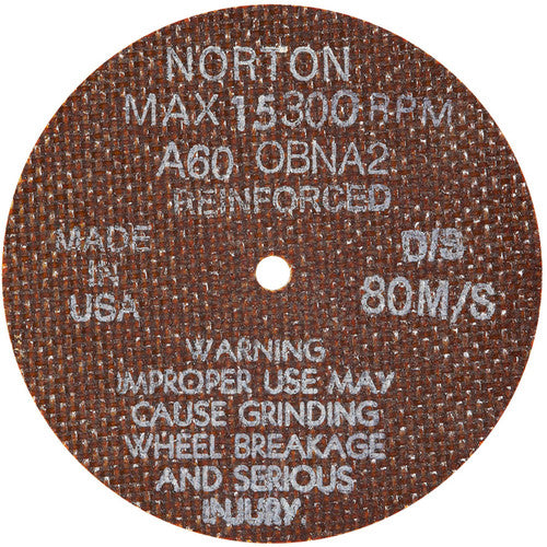 4″ × 0.035″ × 1/4″ Small Diameter Cut-Off Wheel Type 01 Straight 60 Grit Aluminum Oxide - Exact Tooling