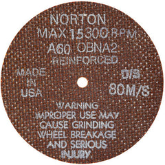 4″ × 0.035″ × 1/4″ Small Diameter Cut-Off Wheel Type 01 Straight 60 Grit Aluminum Oxide - Exact Tooling