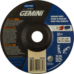 6 × 1/8 × 7/8″ Gemini Long Life Grinding Wheel A 24 T Type 27 - Exact Tooling
