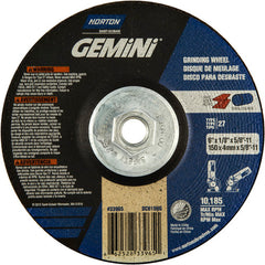 ‎6 × 1/8 × 5/8 - 11″ Gemini Long Life Grinding Wheel A 24 T Type 27 - Exact Tooling